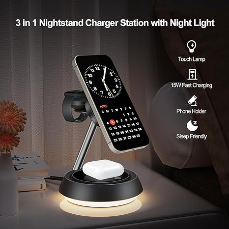 Cargador Inalámbrico Rápido 3 En 1 iPhon, pago contra entrega y envio gratis.