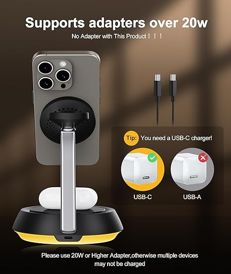 Cargador Inalámbrico Rápido 3 En 1 iPhon, pago contra entrega y envio gratis.