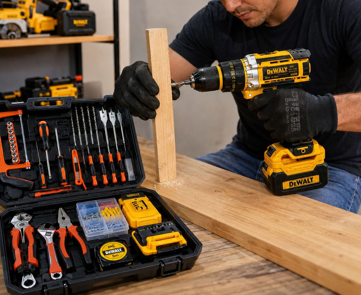 Taladro percutor DeWALT 24V Kit completo Profecional. pago contra entrega y envio gratis.