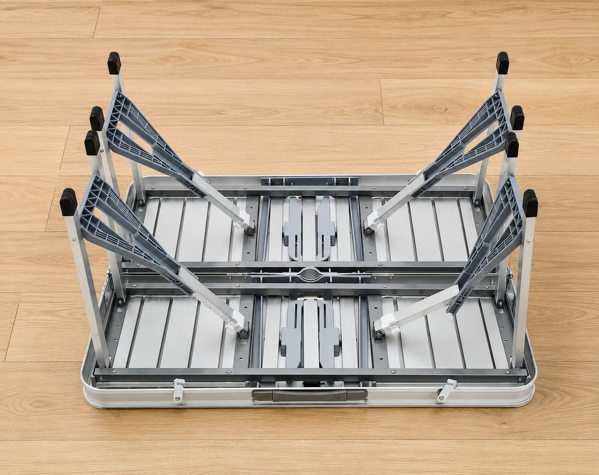 Mesa Plegable con 4 Sillas Metálicas, Pago contra entrega y envio gratis.