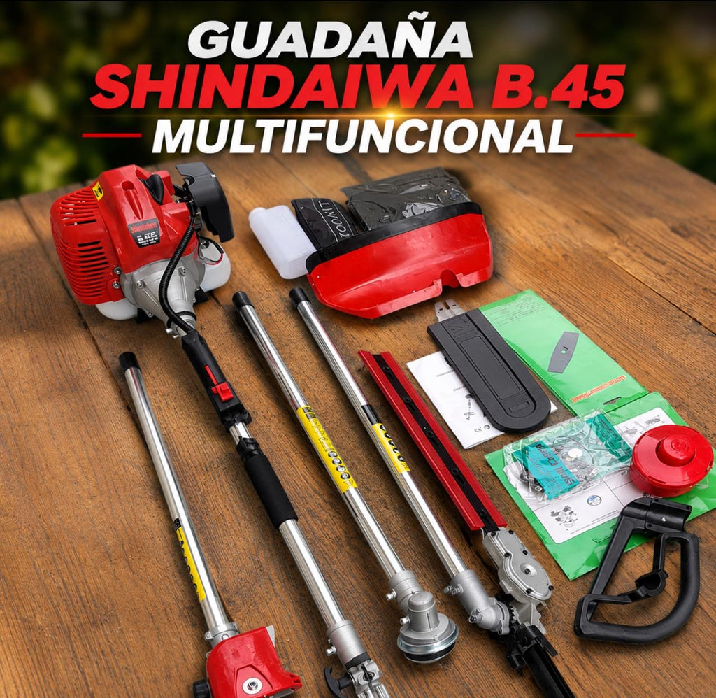 GUADAÑA SHINDAIWA B.45 MULTIFUNCIONAL, pago contra entrega y envio gratis.