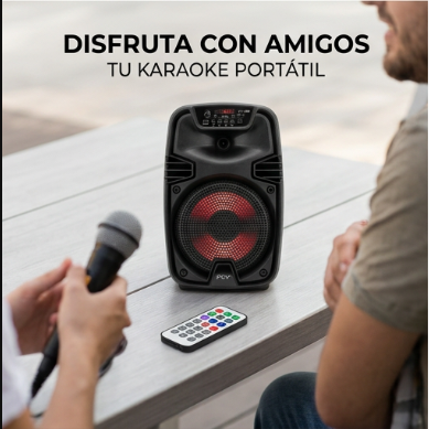 Parlante Bocina Potente LED 6.5” 6 Horas
