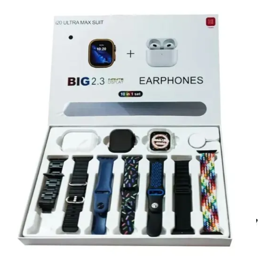 Combo Smartwatch I20+Cargador inalambrico X455, pago contra entrega y envio gratis.