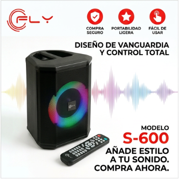 Parlante Potente LED 8” 6 horas s-600