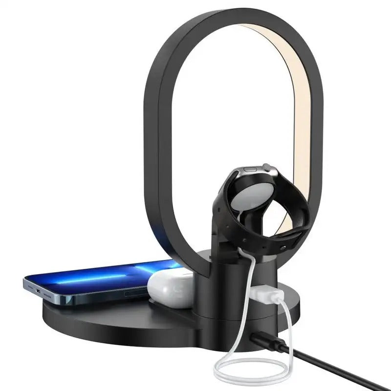 Cargador inalámbrico 4 en 1 con luz, Pago contra entrega y envio gratis.