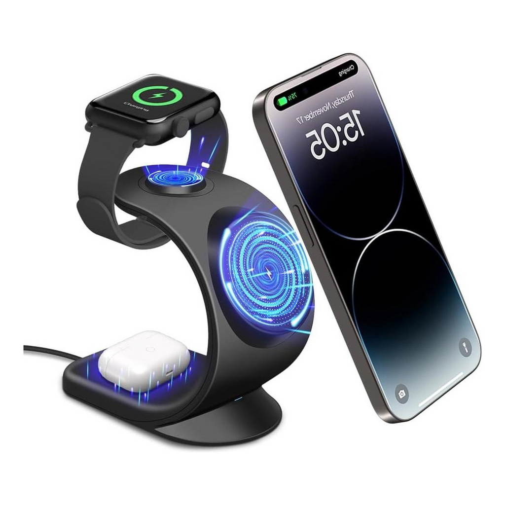 Cargador Inalambrico 3 en 1, Pago contra entrega y envio gratis.