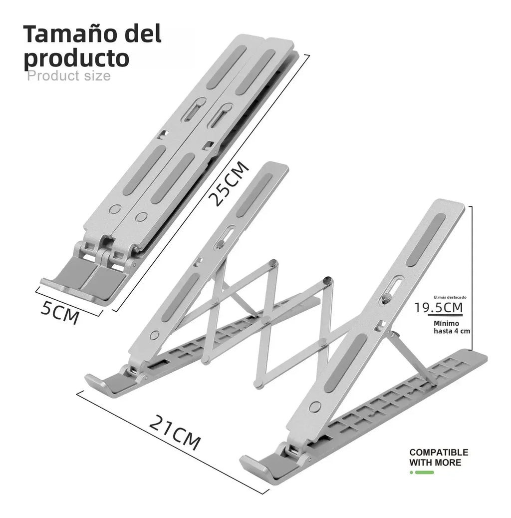 Soporte Portatil Laptop Plegable ajustable, pago contra entrega y envio gratis.